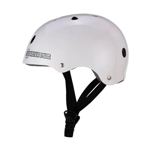 187 Skateboard Helmet Pro Skate w/ Sweatsaver Liner Gloss White Size XL