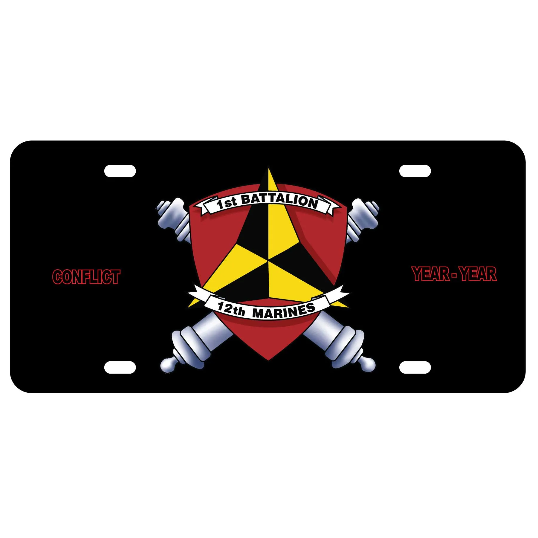 1st Battalion 12th Marines License Plate