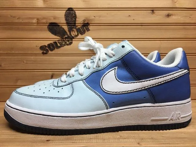 2007 Womens Nike Air Force One 1 Low sz 12 Shades Of Blu...