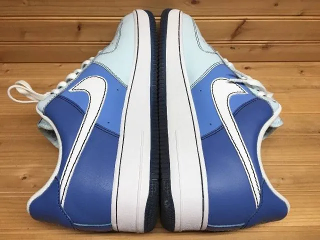 2007 Womens Nike Air Force One 1 Low sz 12 Shades Of Blu...