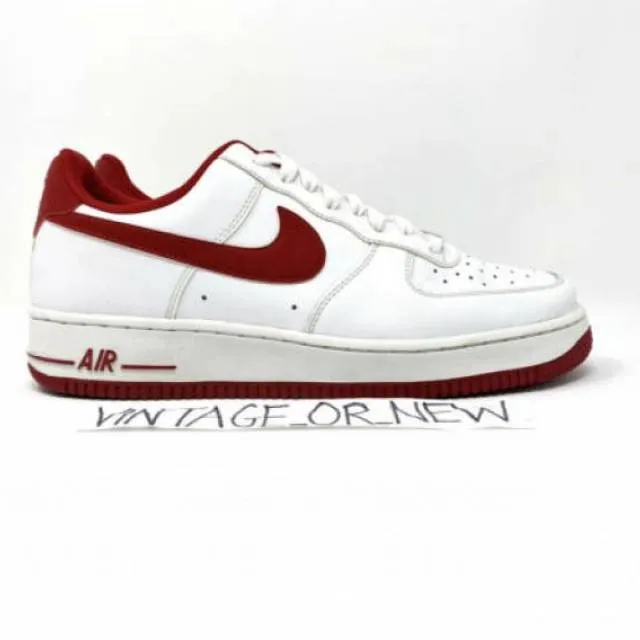 2015 Nike Air Force 1 Low White Gym Red 488298-156 sz 8.5