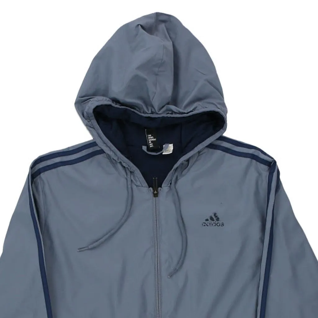 Adidas Jacket - Medium Blue Polyester