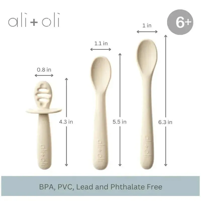 Ali + Oli - 3Pk Multi Stage Spoon Set For Baby, Coco