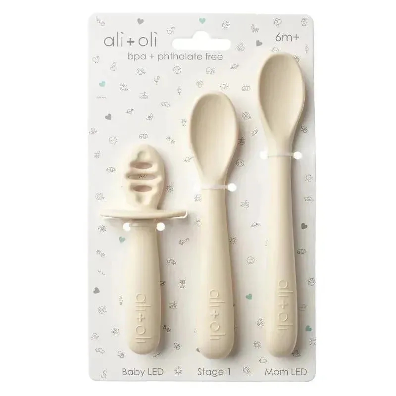 Ali + Oli - 3Pk Multi Stage Spoon Set For Baby, Coco