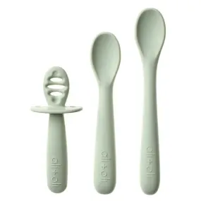 Ali + Oli - 3Pk Multi Stage Spoon Set For Baby, Pine