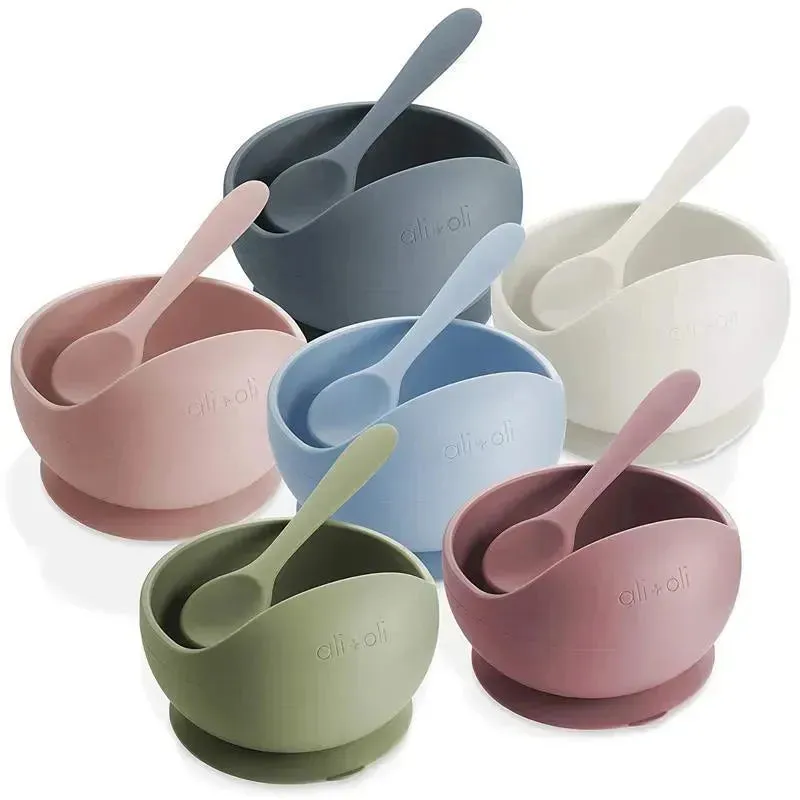 Ali + Oli Suction Bowl & Spoon (Blush)