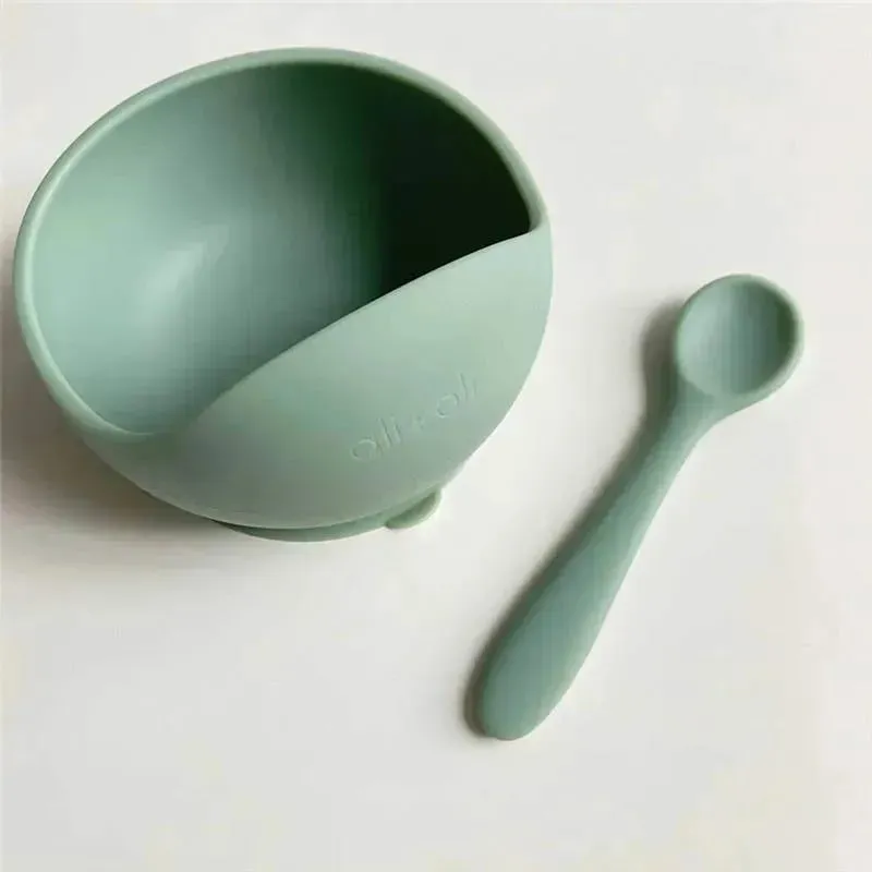 Ali + Oli Suction Bowl & Spoon (Mint)