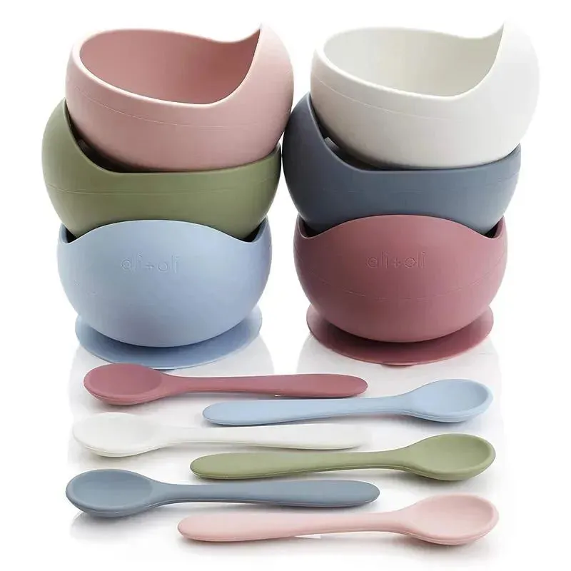 Ali + Oli Suction Bowl & Spoon (Mint)