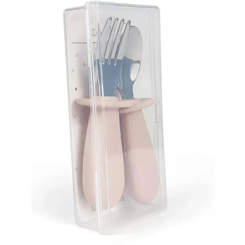 Ali+Oli - Spoon & Fork Learning Set for Toddlers, 6m+, Pink