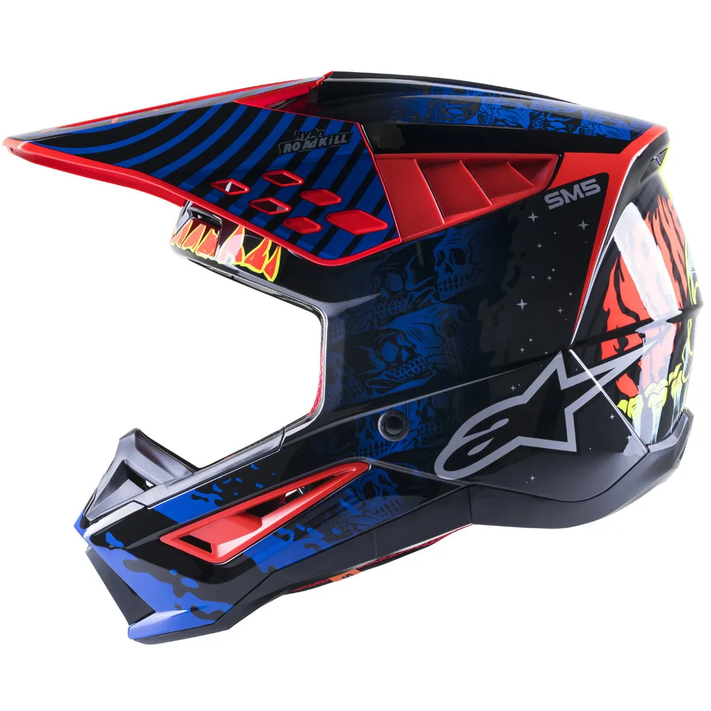 Alpinestars - 2023 SM5 Solar Flare Blue/Red Helmet