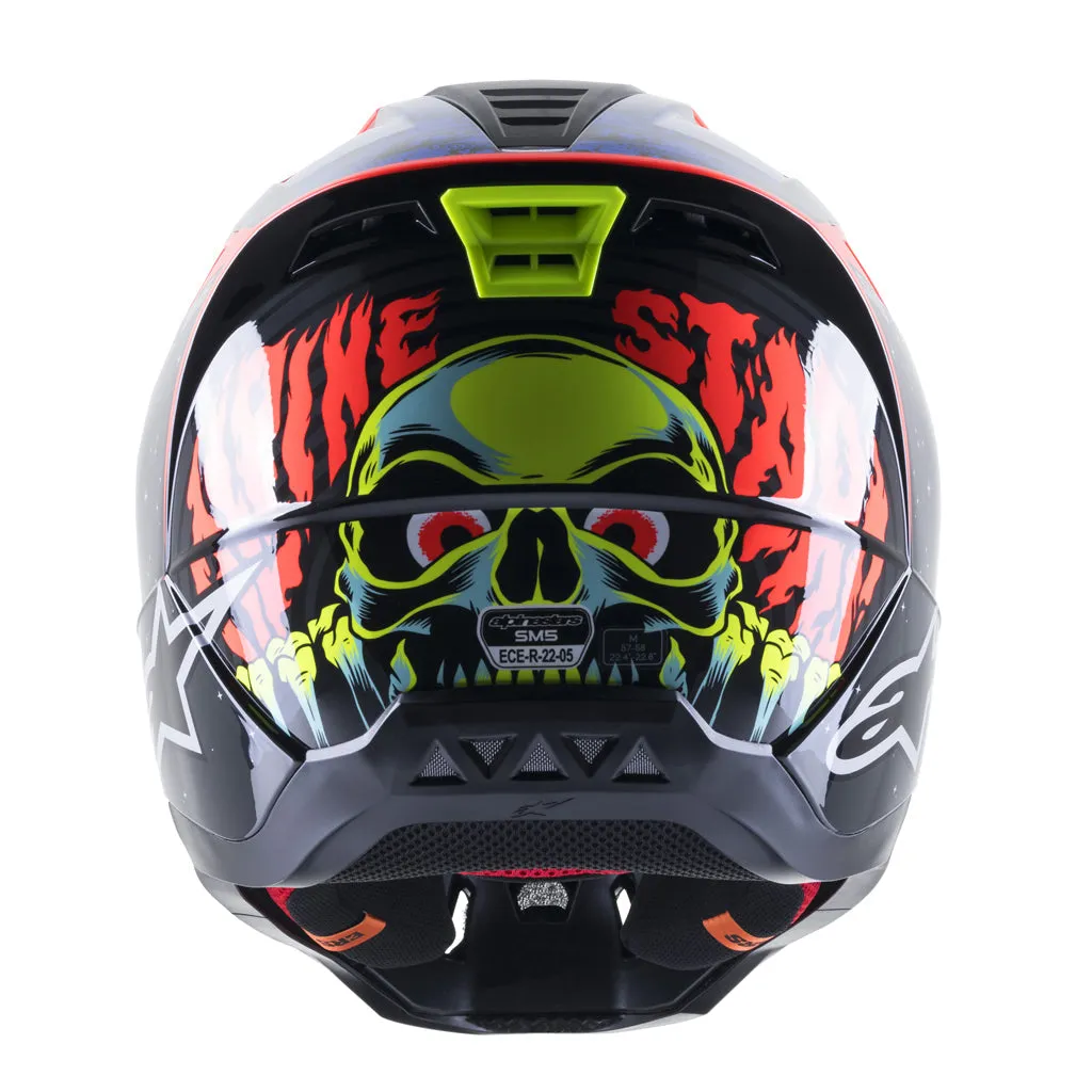 Alpinestars - 2023 SM5 Solar Flare Blue/Red Helmet