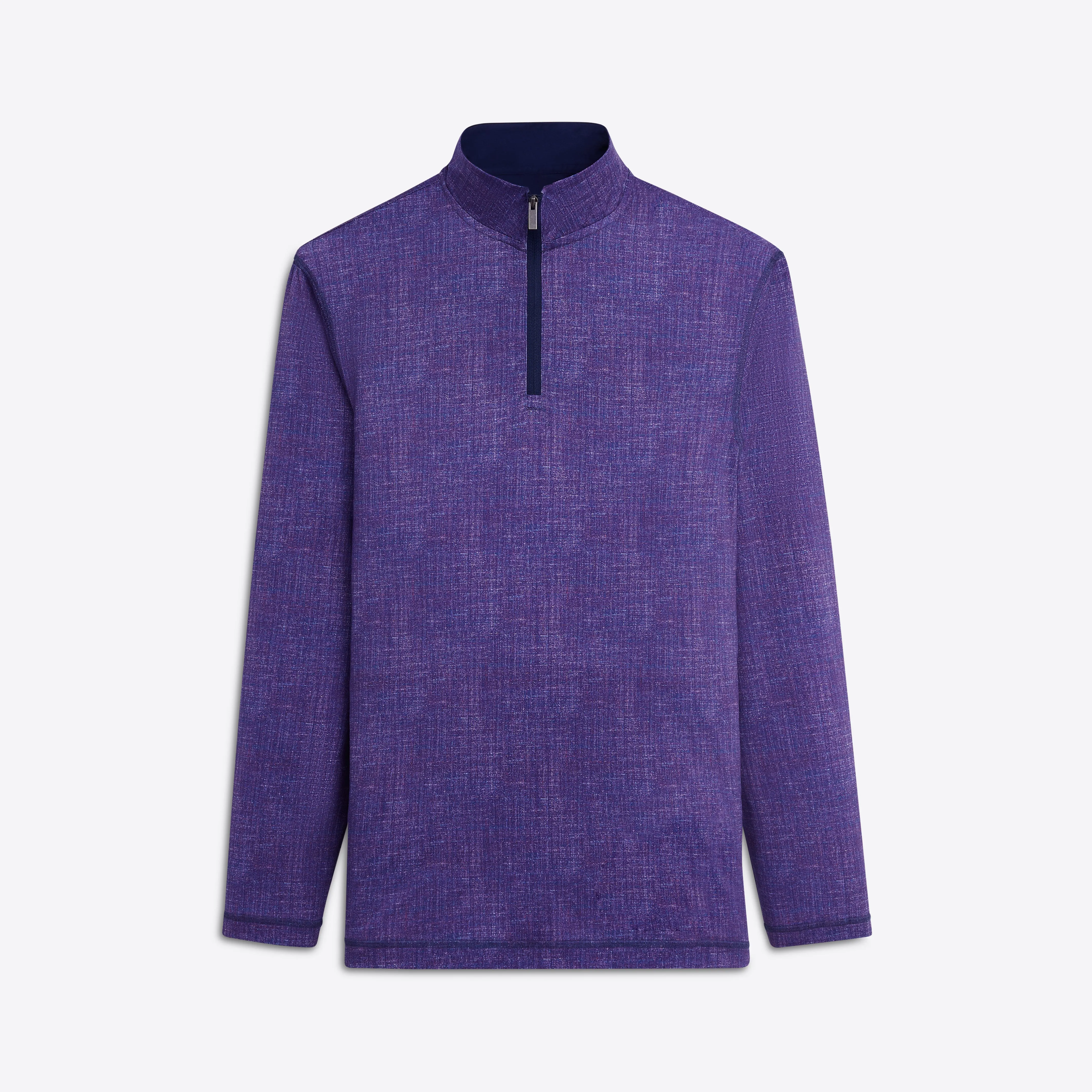 ANTHONY Chambray Print OoohCotton Quarter Zip Pullover