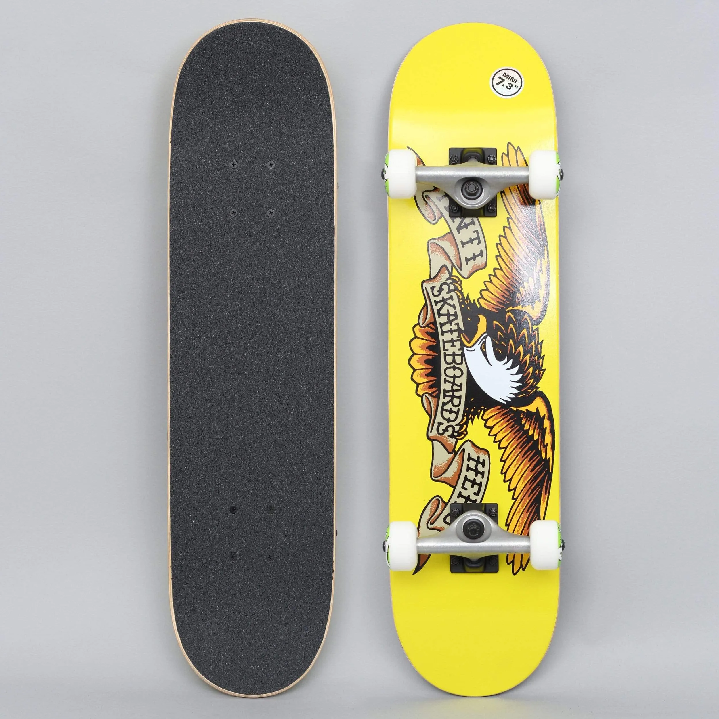 Anti Hero 7.3 Classic Eagle Mini Complete Skateboard Yellow