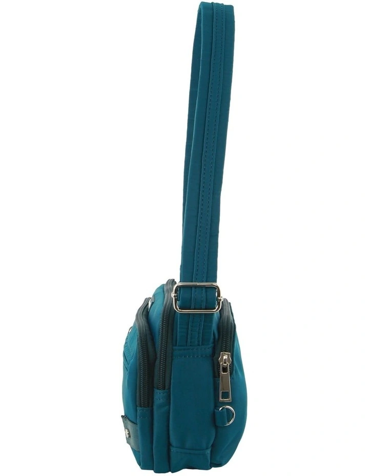 Anti-Theft Cross Body Bag in Turquoise