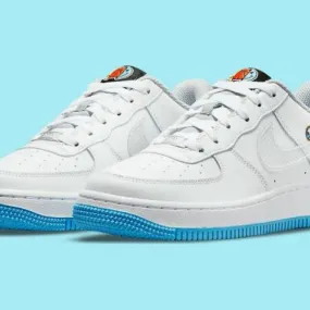 AUTHENTIC NIKE AIR FORCE 1 White Blue Grey Yin Yang DM80...