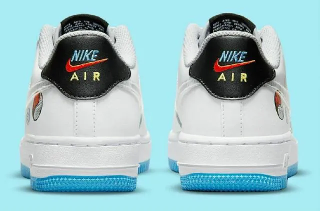 AUTHENTIC NIKE AIR FORCE 1 White Blue Grey Yin Yang DM80...