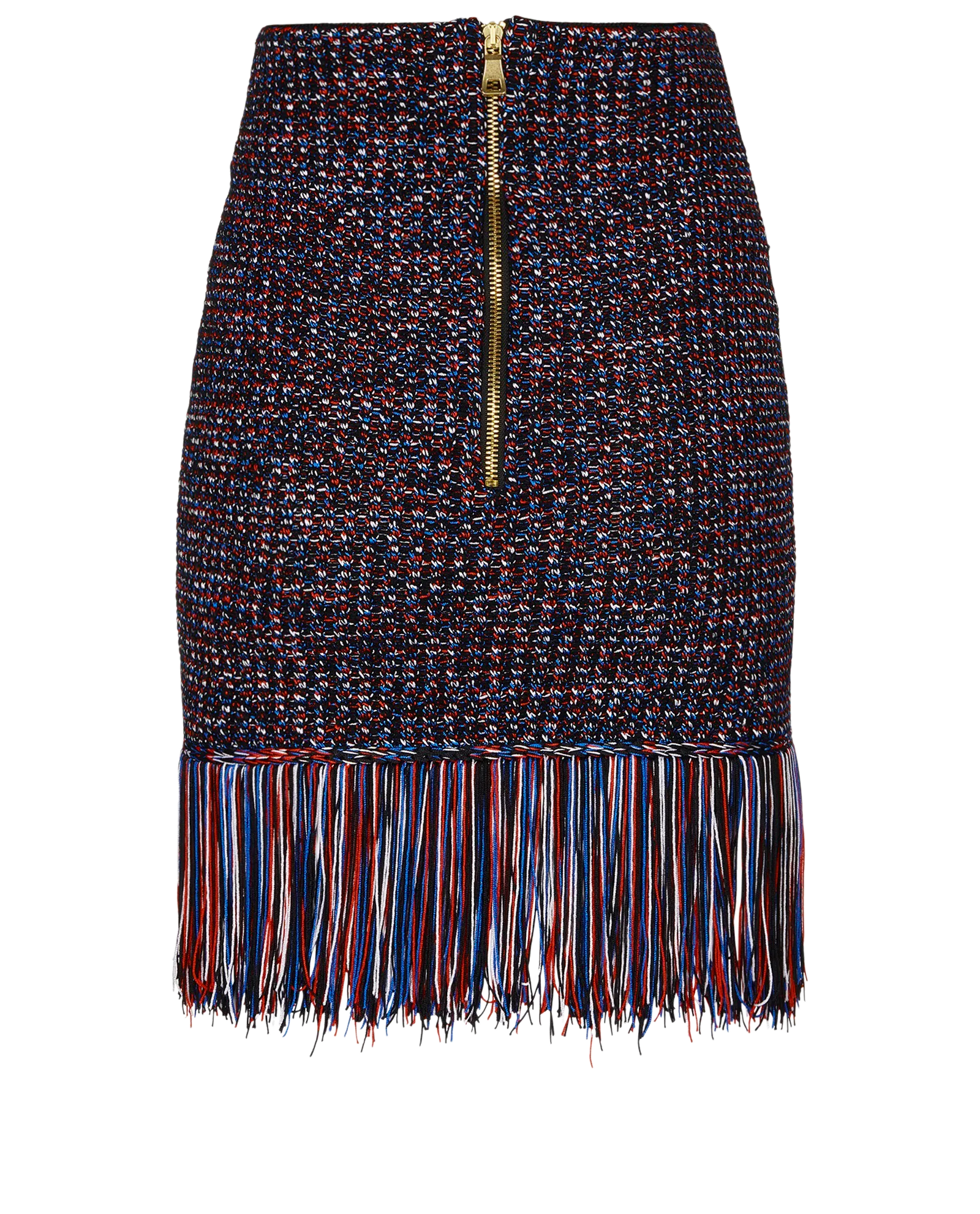 Balmain Knitted Fringed Skirt