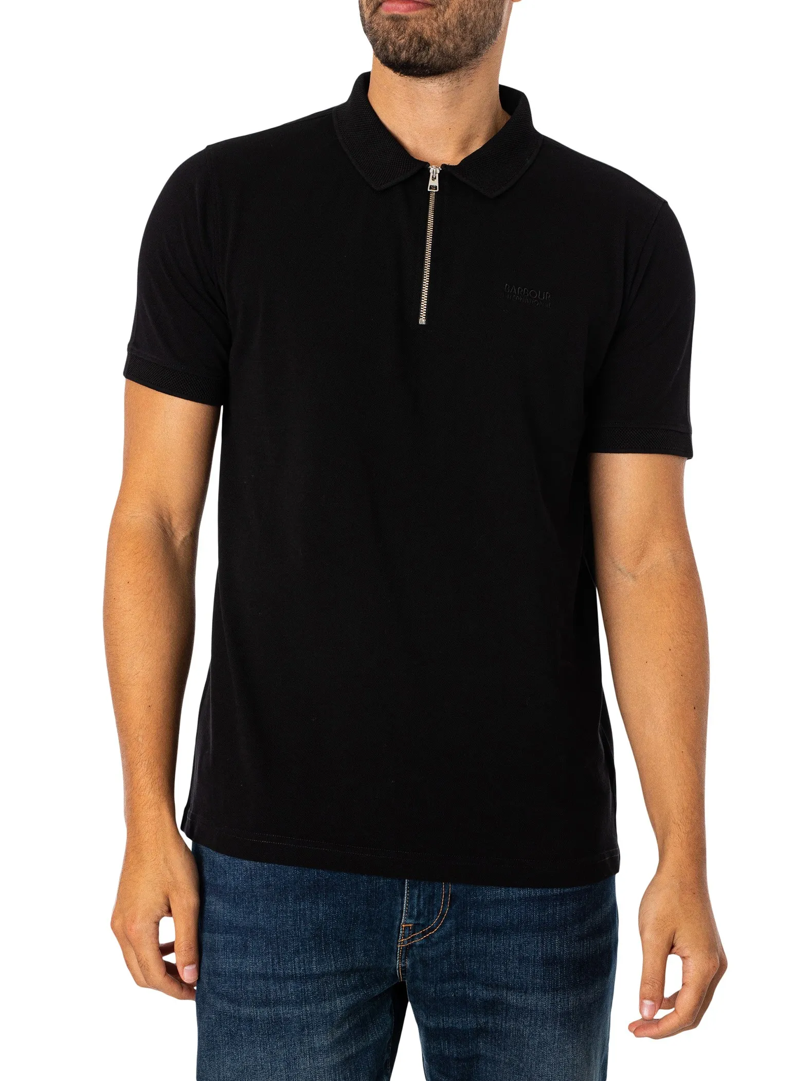 Barbour International Cylinder Polo Shirt - Black