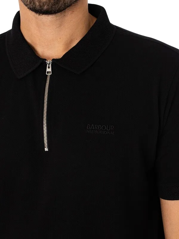 Barbour International Cylinder Polo Shirt - Black