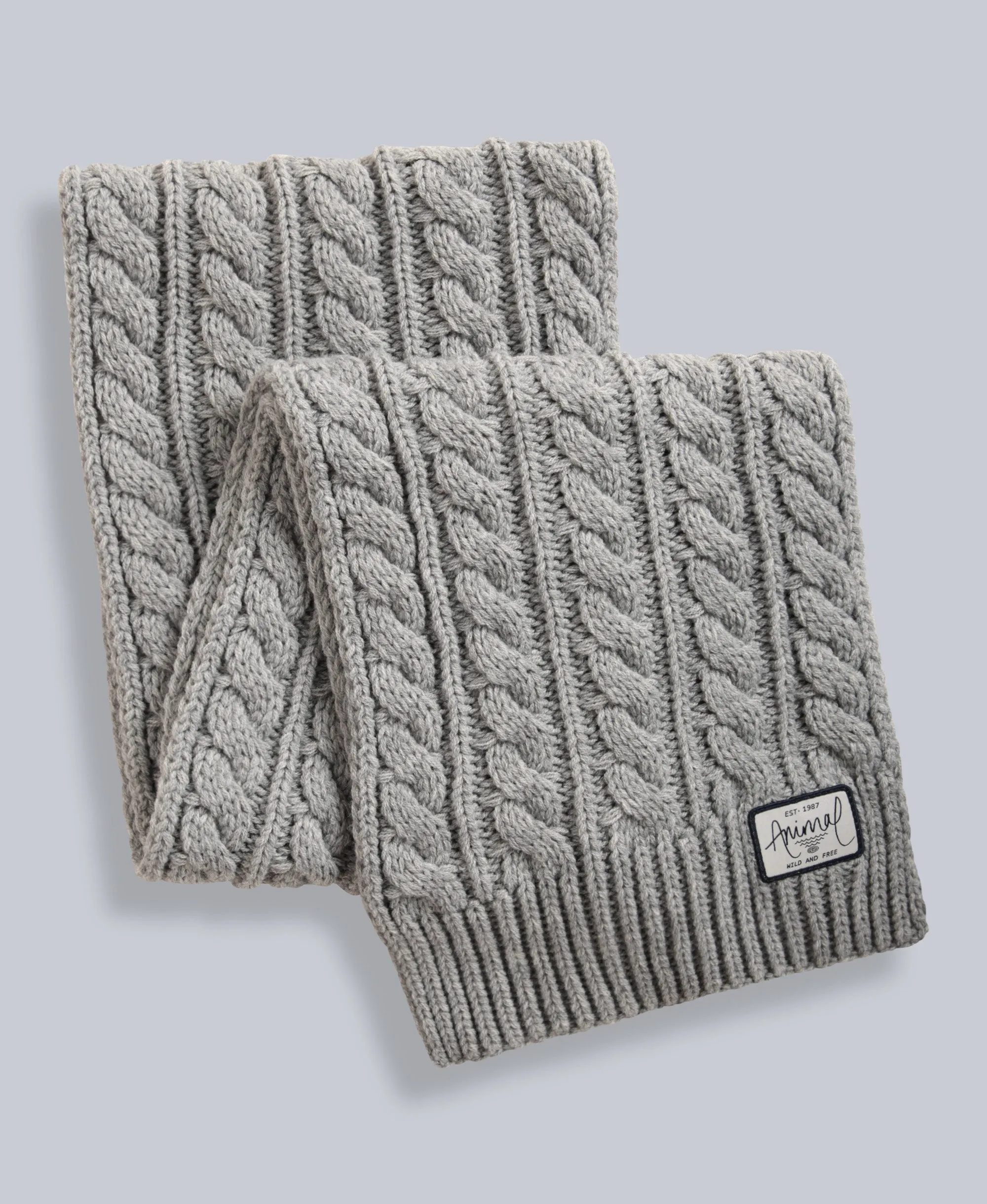 Becky Womens Knit Scarf - Grey