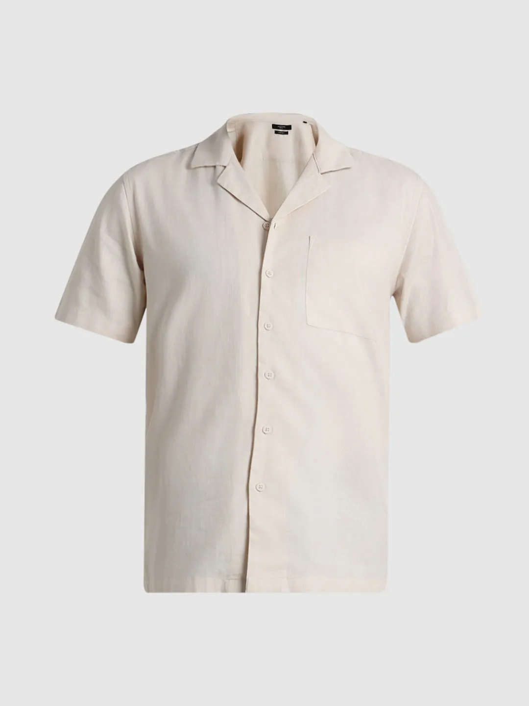 Beige Short Sleeves Shirt