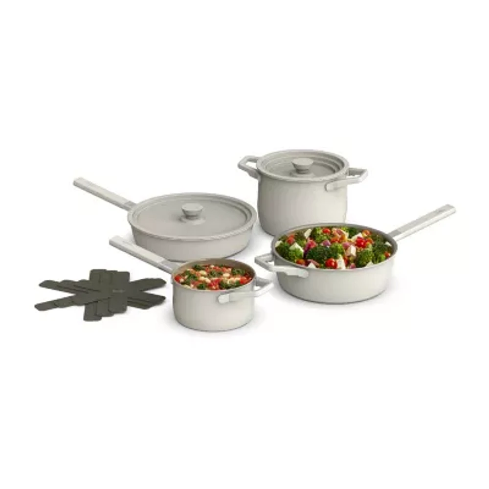 bella StoreMore Fits-anywhere Ceramic 9-pc. Cookware Set