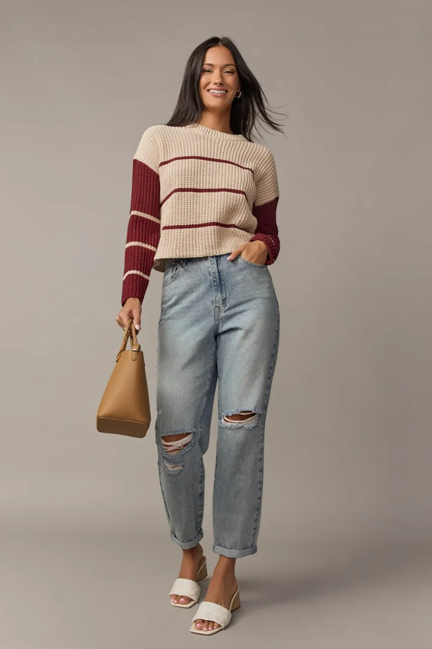 Bertha Stripe Color Block Pullover