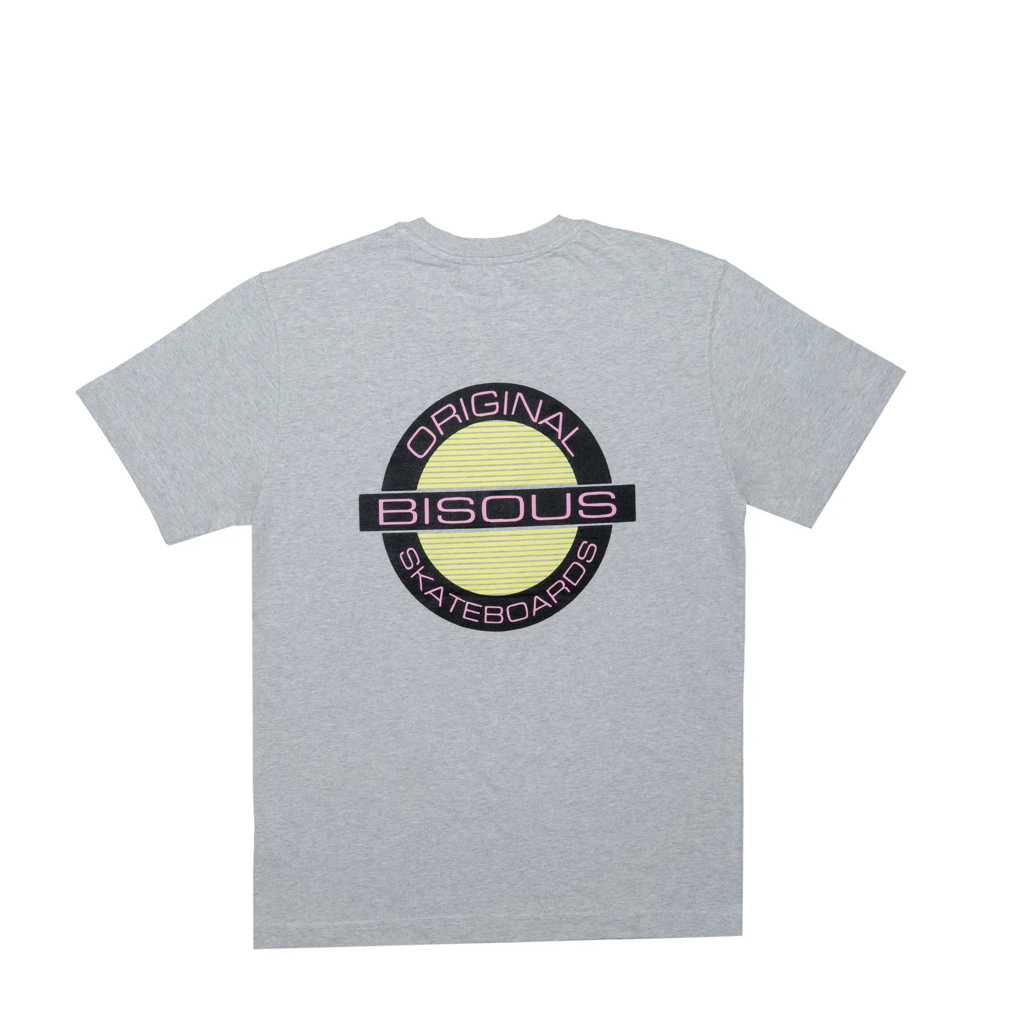 Bisous Skateboards - Circle T-Shirt - Ash Grey