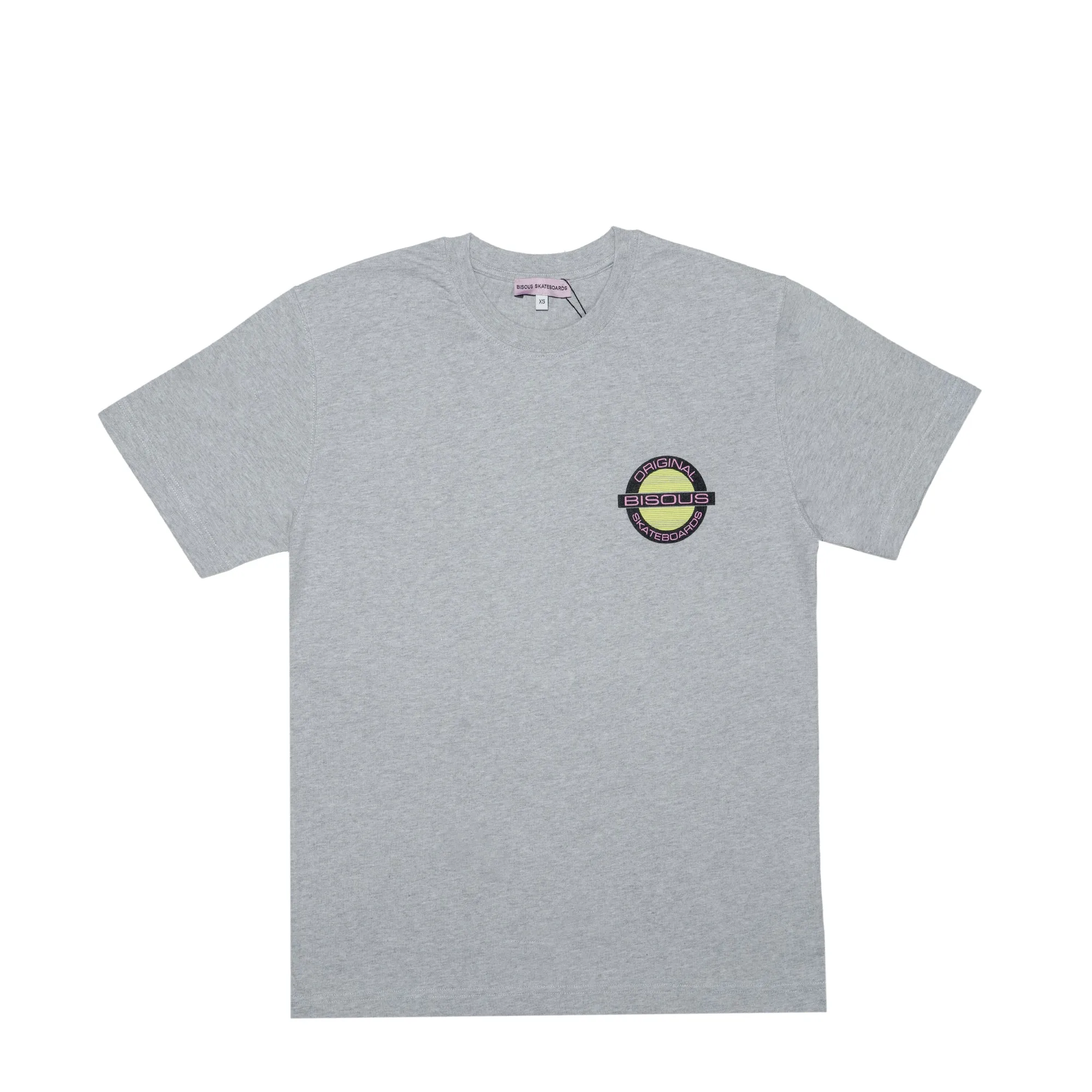 Bisous Skateboards - Circle T-Shirt - Ash Grey