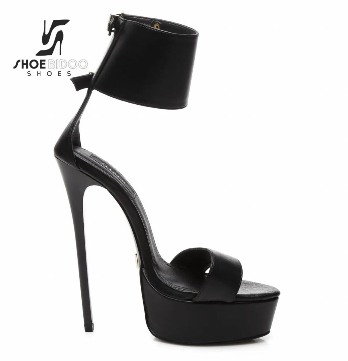 Black Giaro KATE high 16cm heeled platform sandals