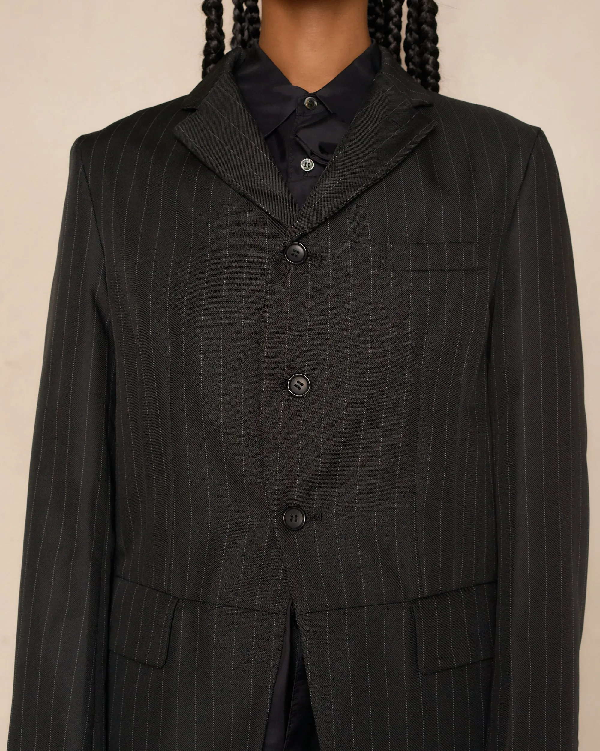 Black Pinstripe Jacket