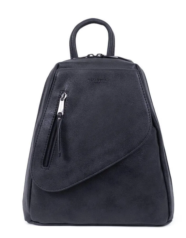 Black synthetic women's backpack 315306