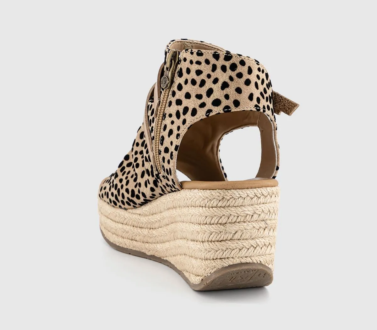 Blowfish Malibu Lacey-C Rope Wedge Sandals Sand Pixie Leopard Roadtrip