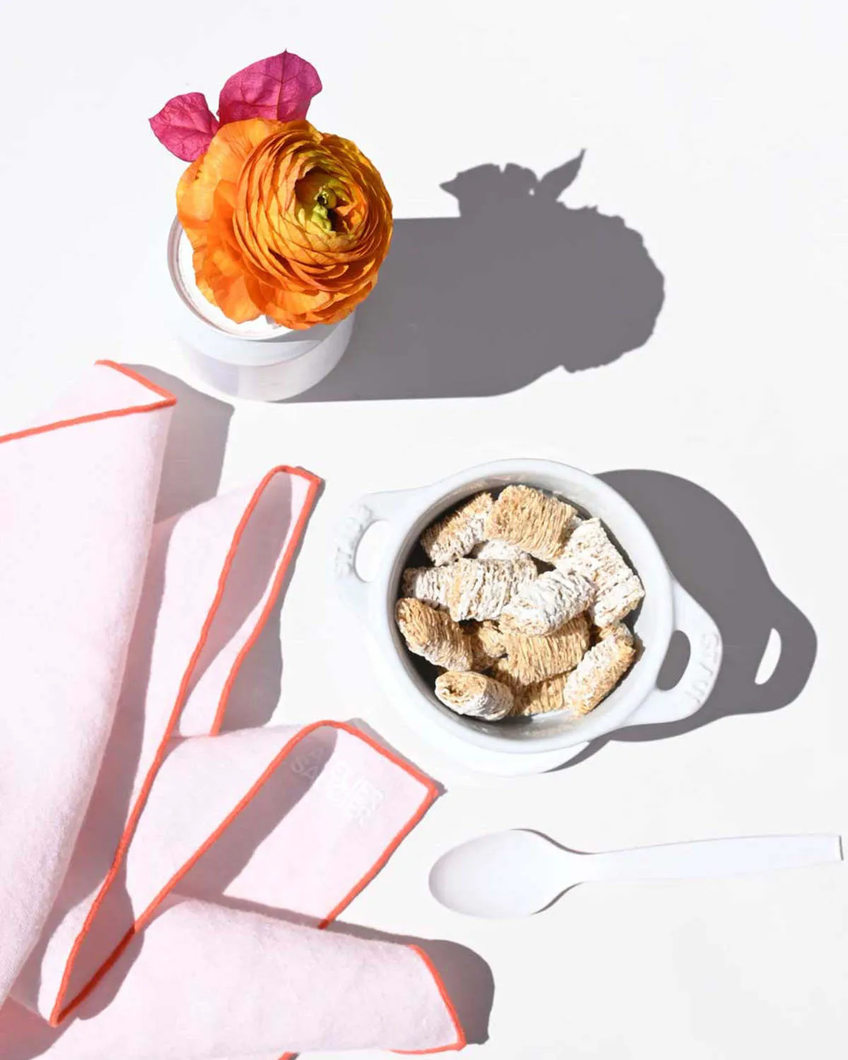 Blush Linen Napkins - Pink/Orange