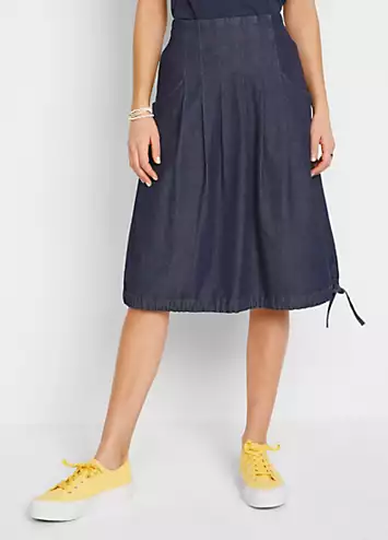 bonprix Pleated Denim Skirt | Grattan