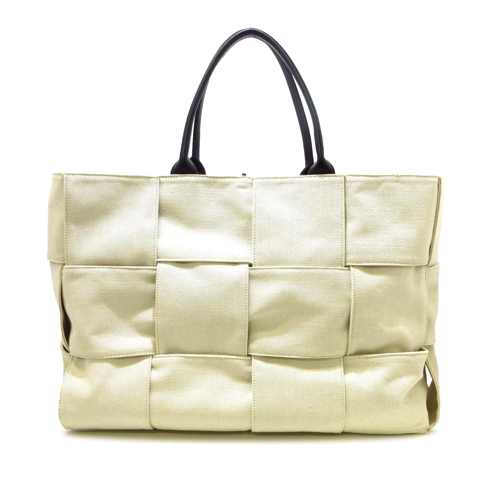 Bottega Veneta Maxi Canvas Intrecciato Arco Tote