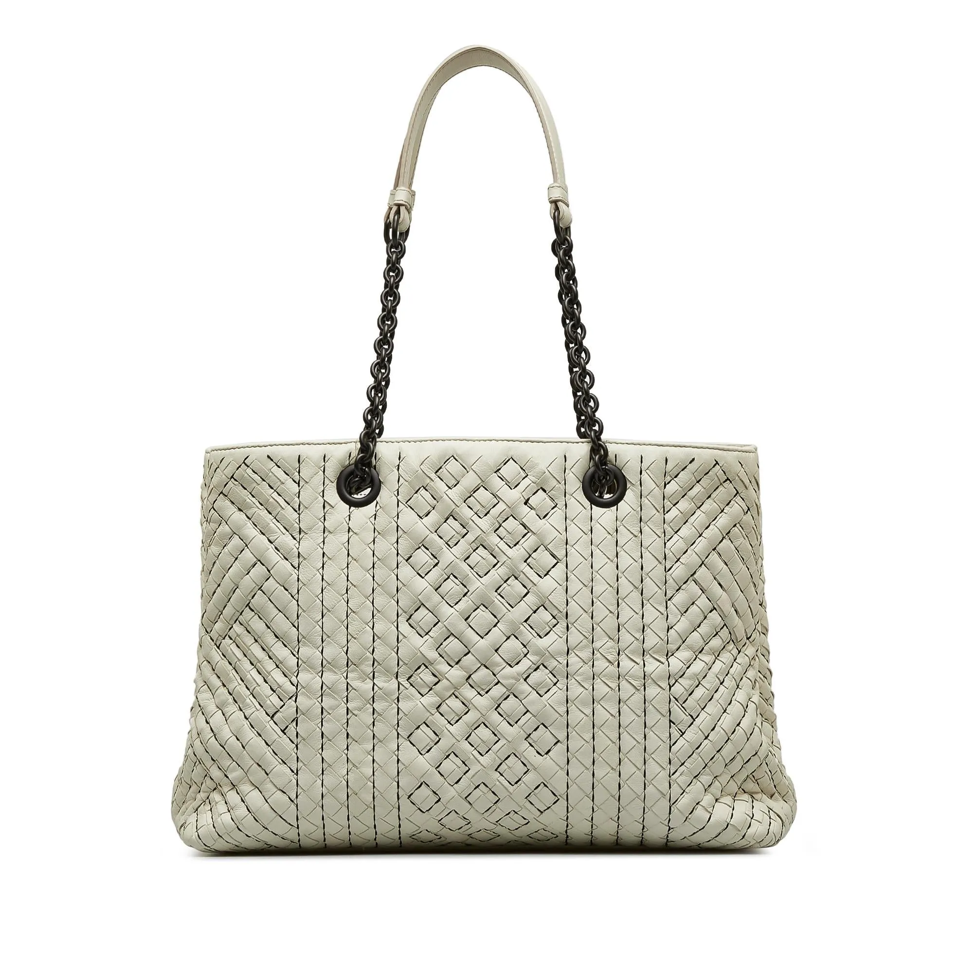 Bottega Veneta Medium Intrecciato Stitched Double Chain Tote