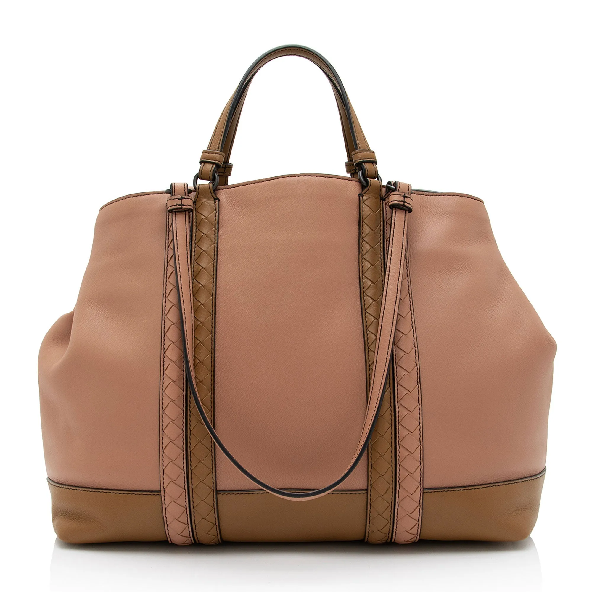 Bottega Veneta Nappa Leather Intrecciato Corso Tote