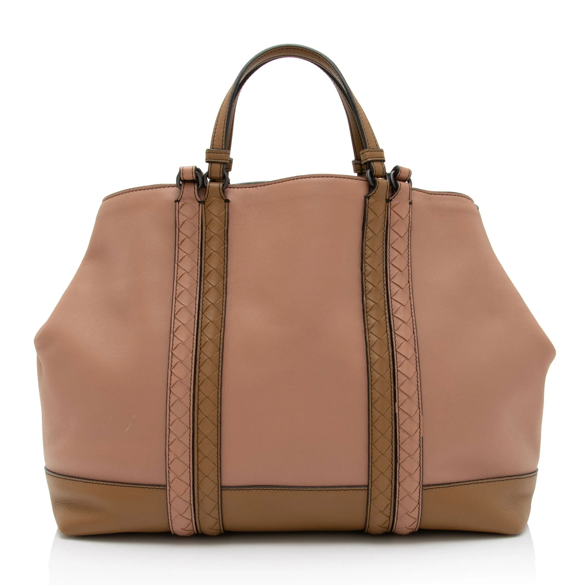 Bottega Veneta Nappa Leather Intrecciato Corso Tote