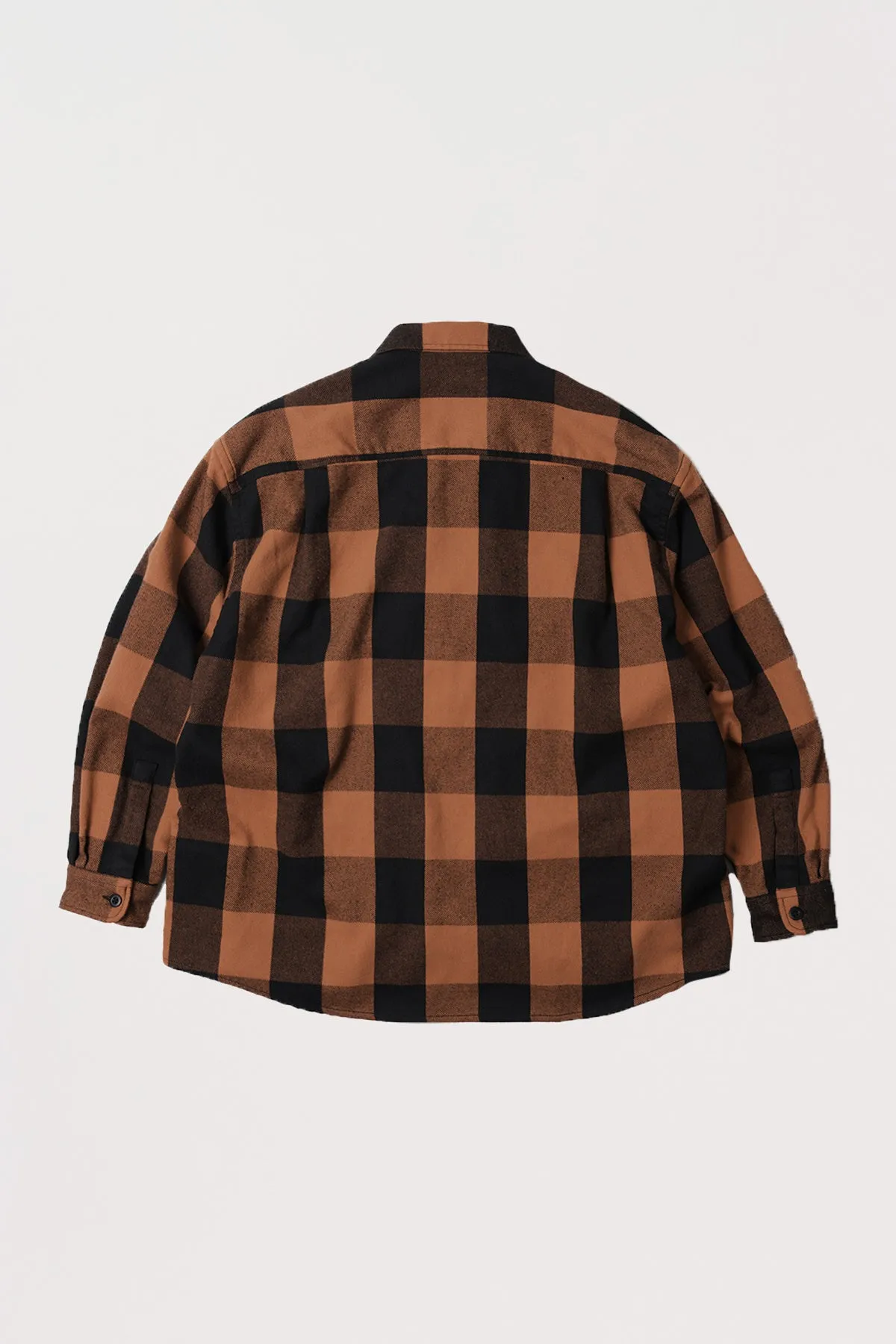 Buffalo Check Shirt Jacket - Brown