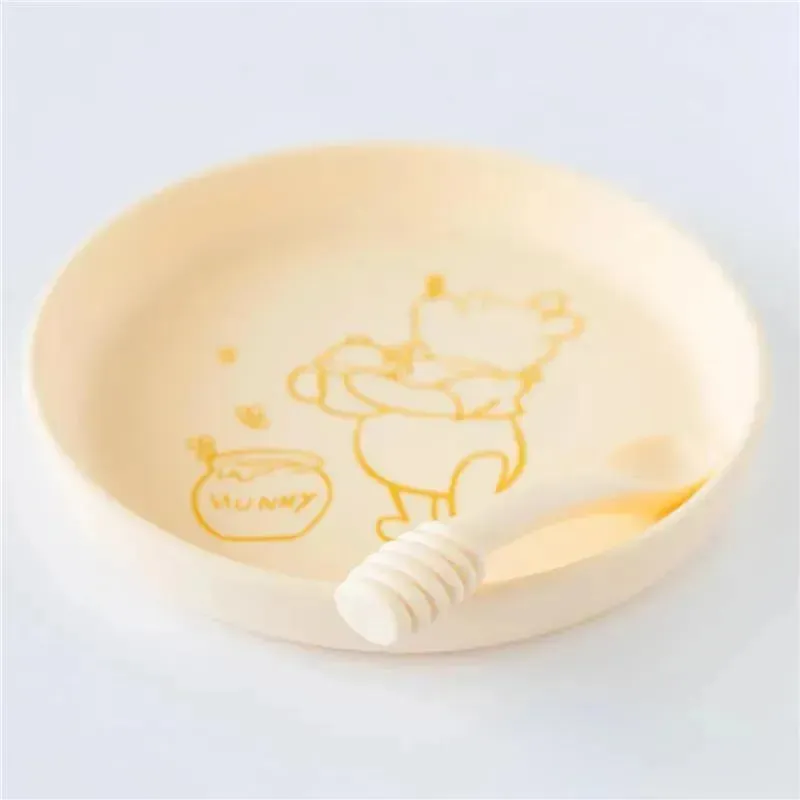 Bumkins - Disney Baby and Toddler Silicone Plate and Spoon Set, 6 Months Up, Winnie The Pooh