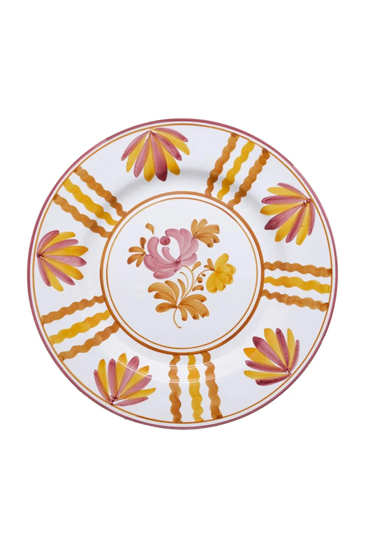 Cabana blossom dinner plate DWDPL10BLO1D1201 YELLOW BURGUNDY