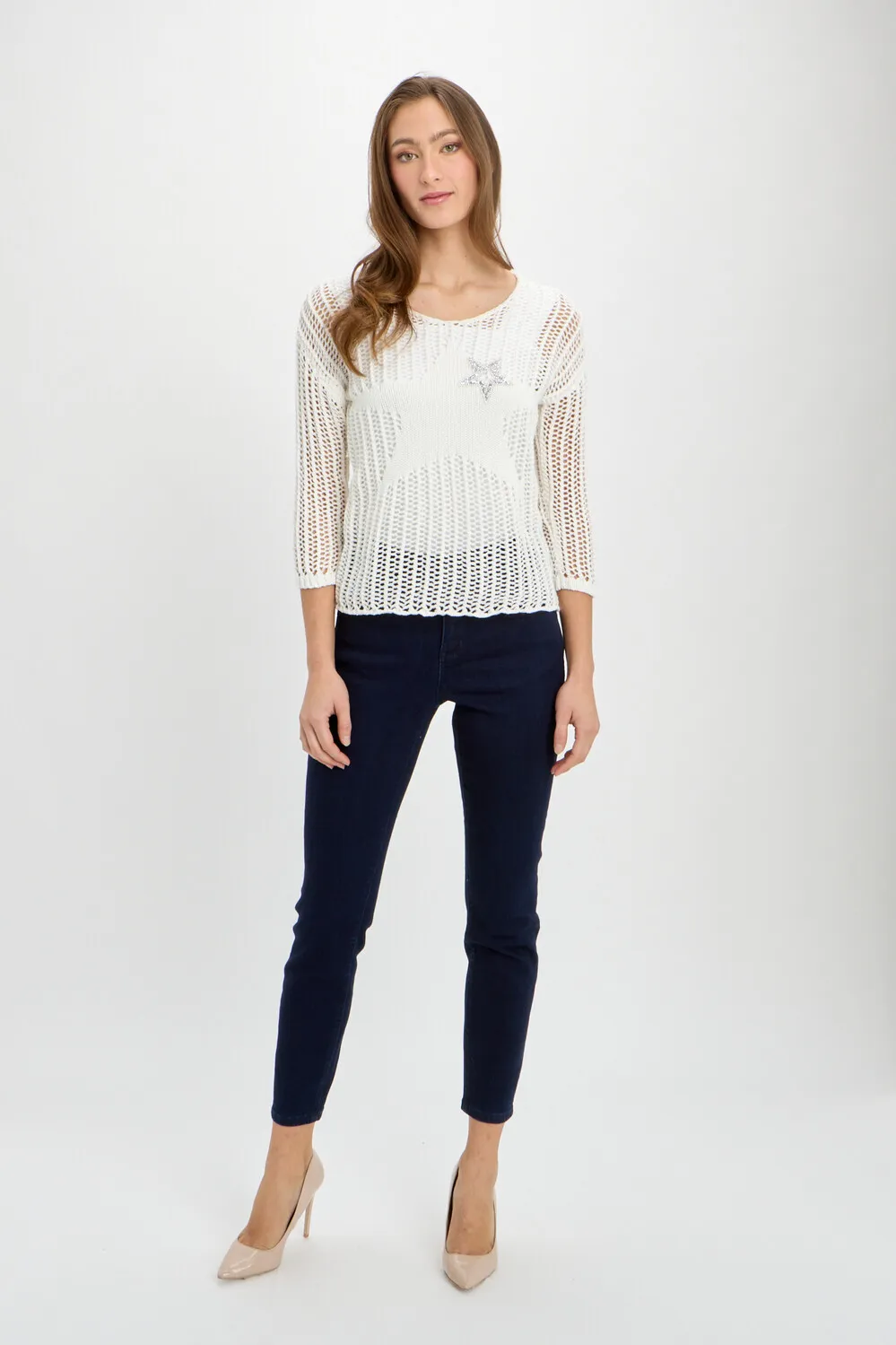 Casual Plain Scoop Neck Pullover Style 231724u