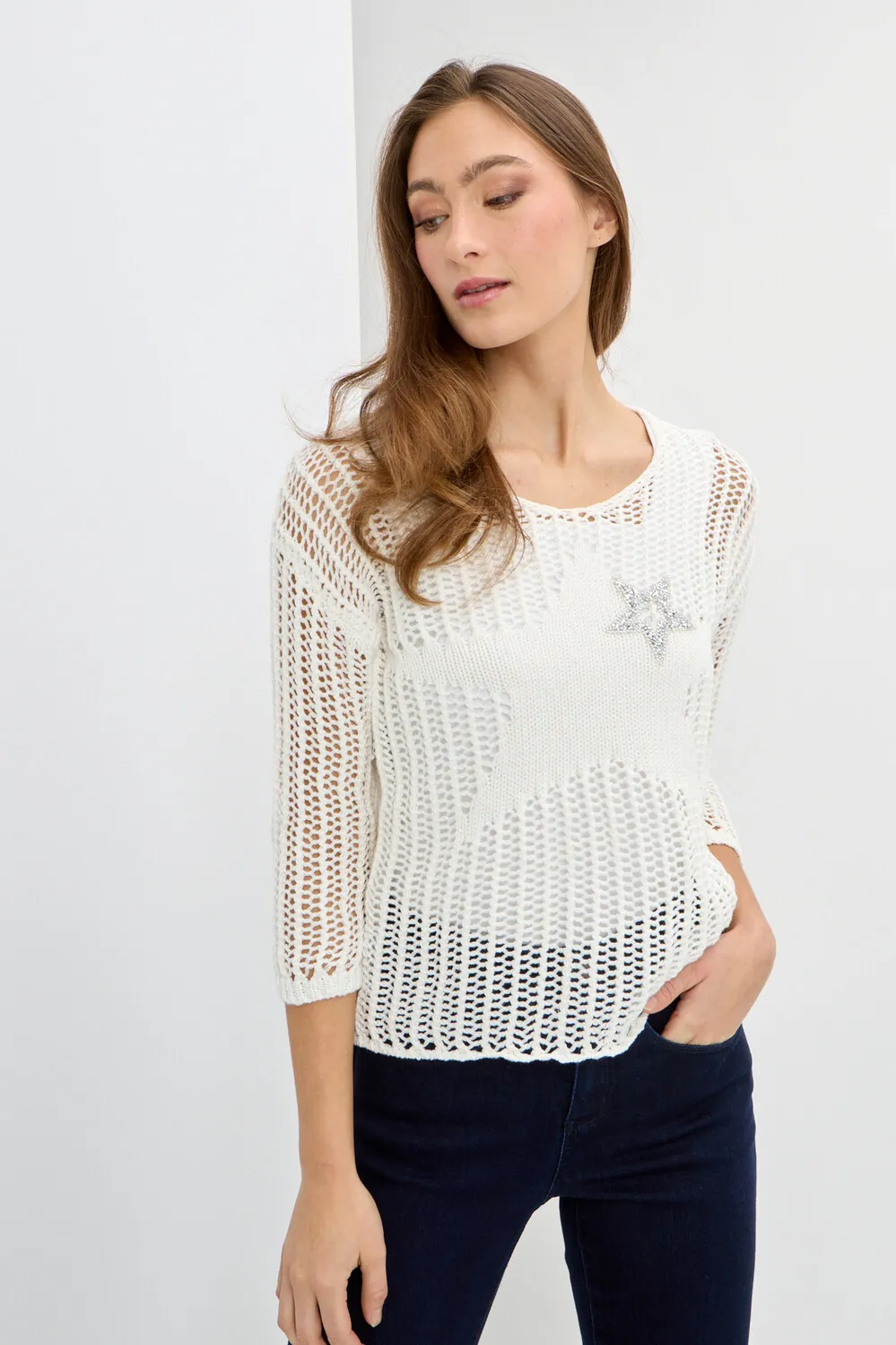 Casual Plain Scoop Neck Pullover Style 231724u