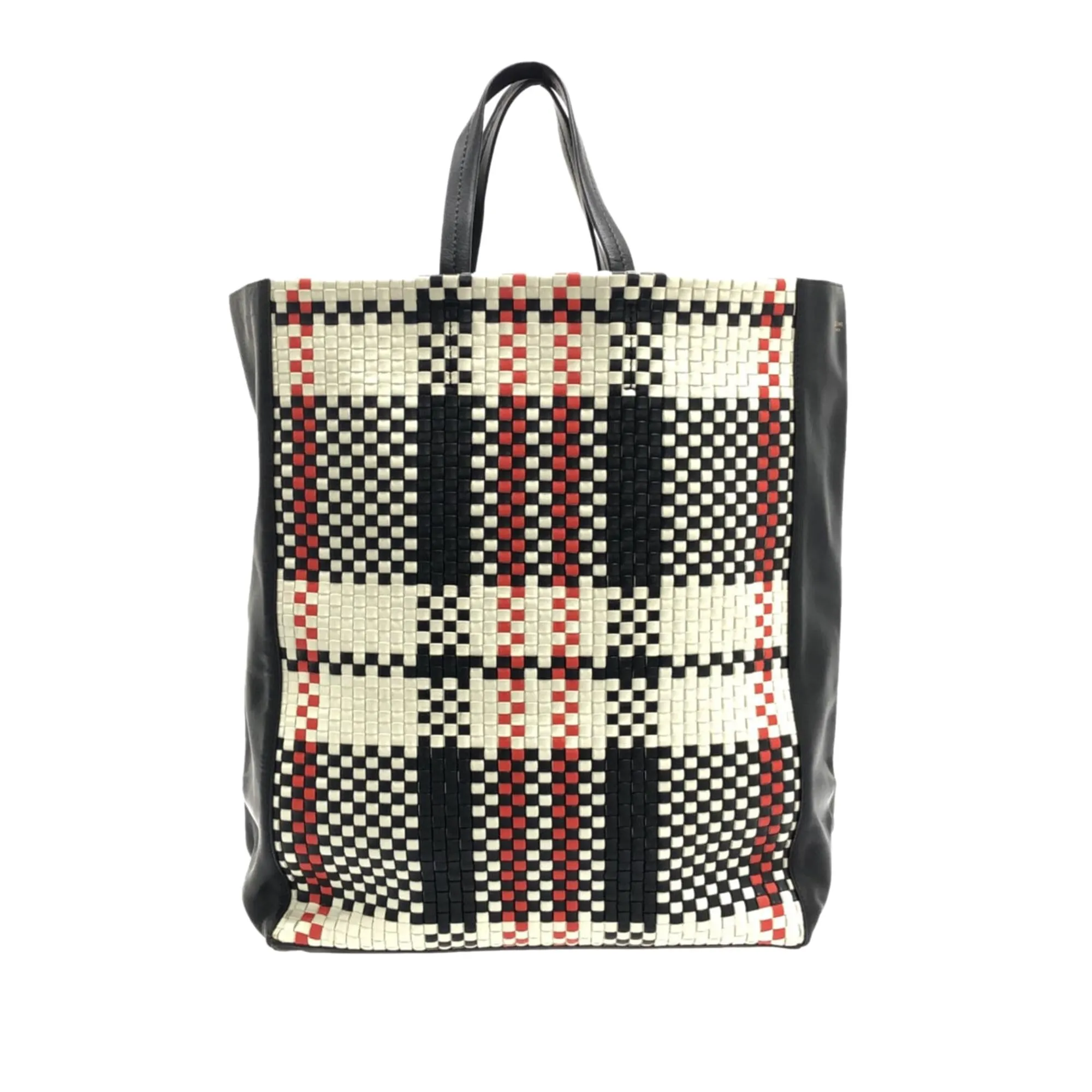 Celine Checkered Vertical Cabas Tote (SHG-4geqjh)