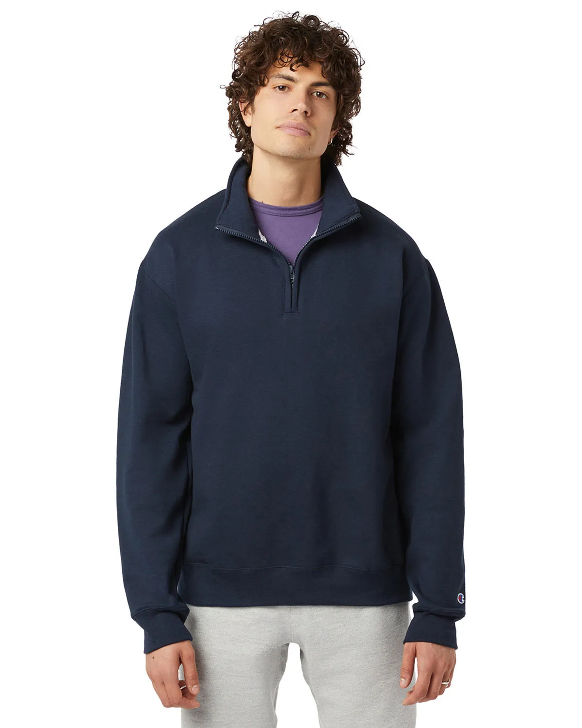 Champion S450  Unisex Powerblend Quarter-Zip Pullover