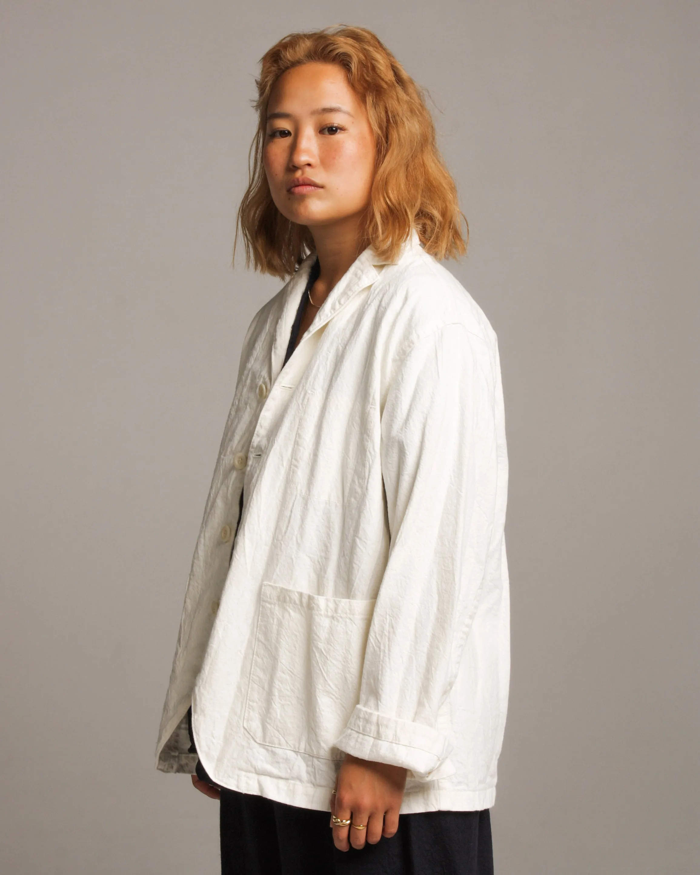 Classic Ivory Linen Jacket