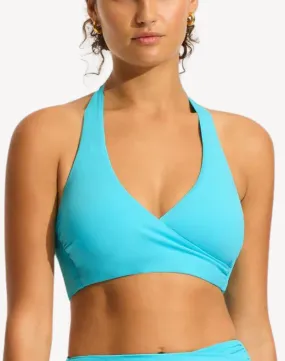 Collective DD Wrap Front Halter Bikini Top