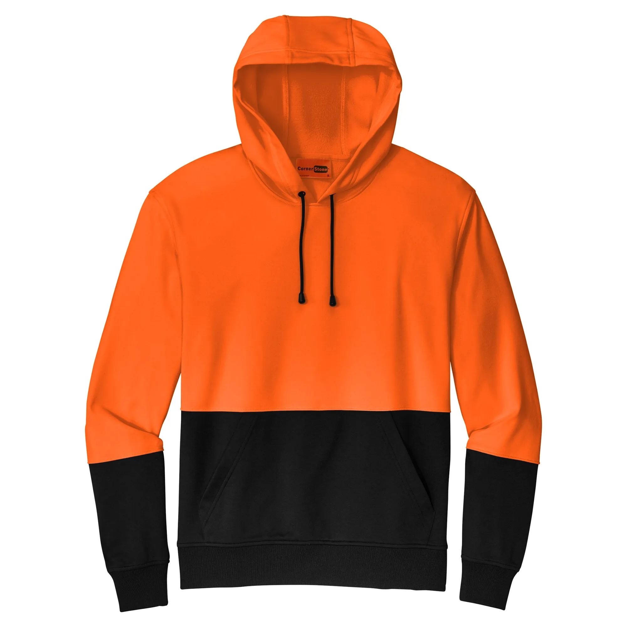 CornerStone CSF01 Enhanced Visibility Fleece Pullover Hoodie - Orange