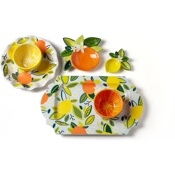 Coton Colors Citrus Ruffle Salad Plate